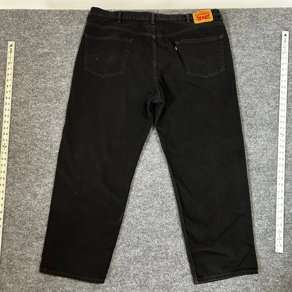 Levi's Jeans Mens Size 46x30 Black 550 Relaxed Fit Tapered Leg Denim Casual